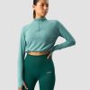 Dame ICIW Langermet | Define Cropped 1/4 Zip Adjustable Mineral Green