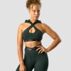 Dame ICIW Sport-Bh | Ultimate Training Hoodie Sports Bra Deep Green