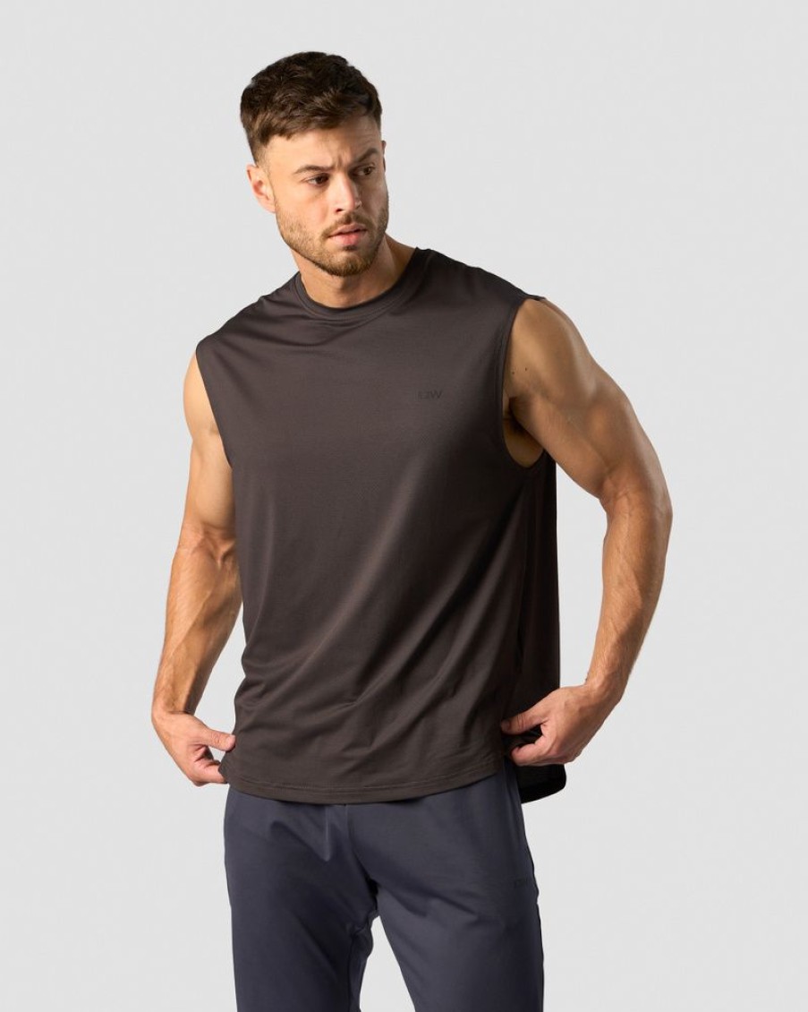 Herre ICIW T-Skjorter | Stride Sleeveless T-Shirt Men Charcoal