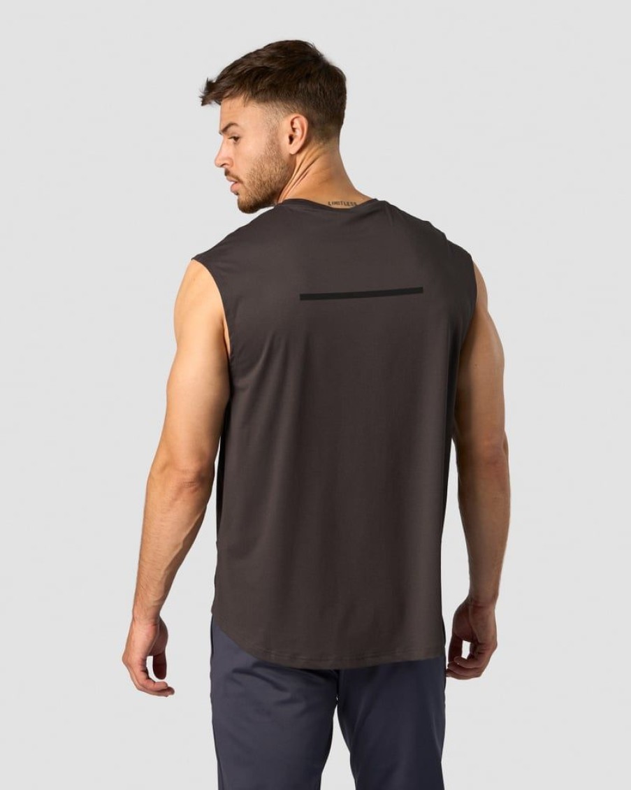 Herre ICIW T-Skjorter | Stride Sleeveless T-Shirt Men Charcoal