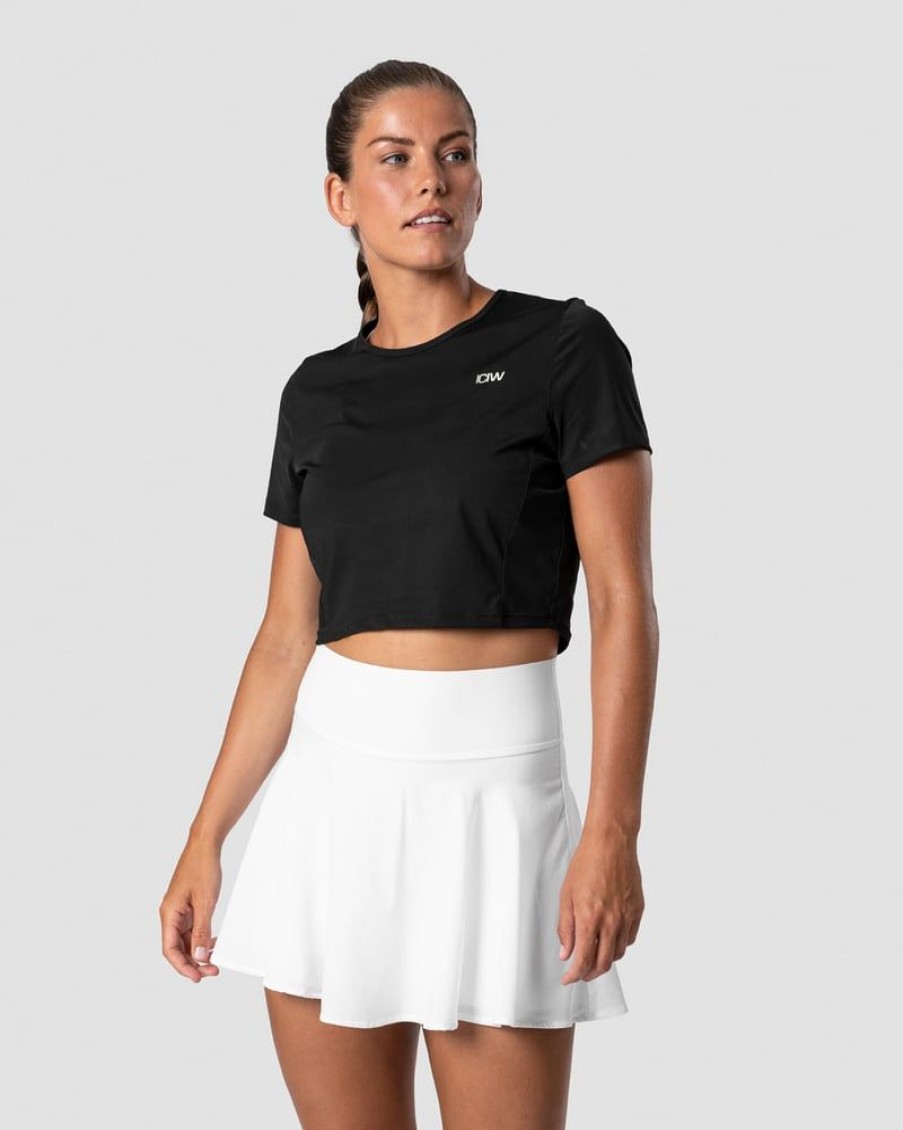 Dame ICIW T-Shirts | Training Cropped T-Shirt Black