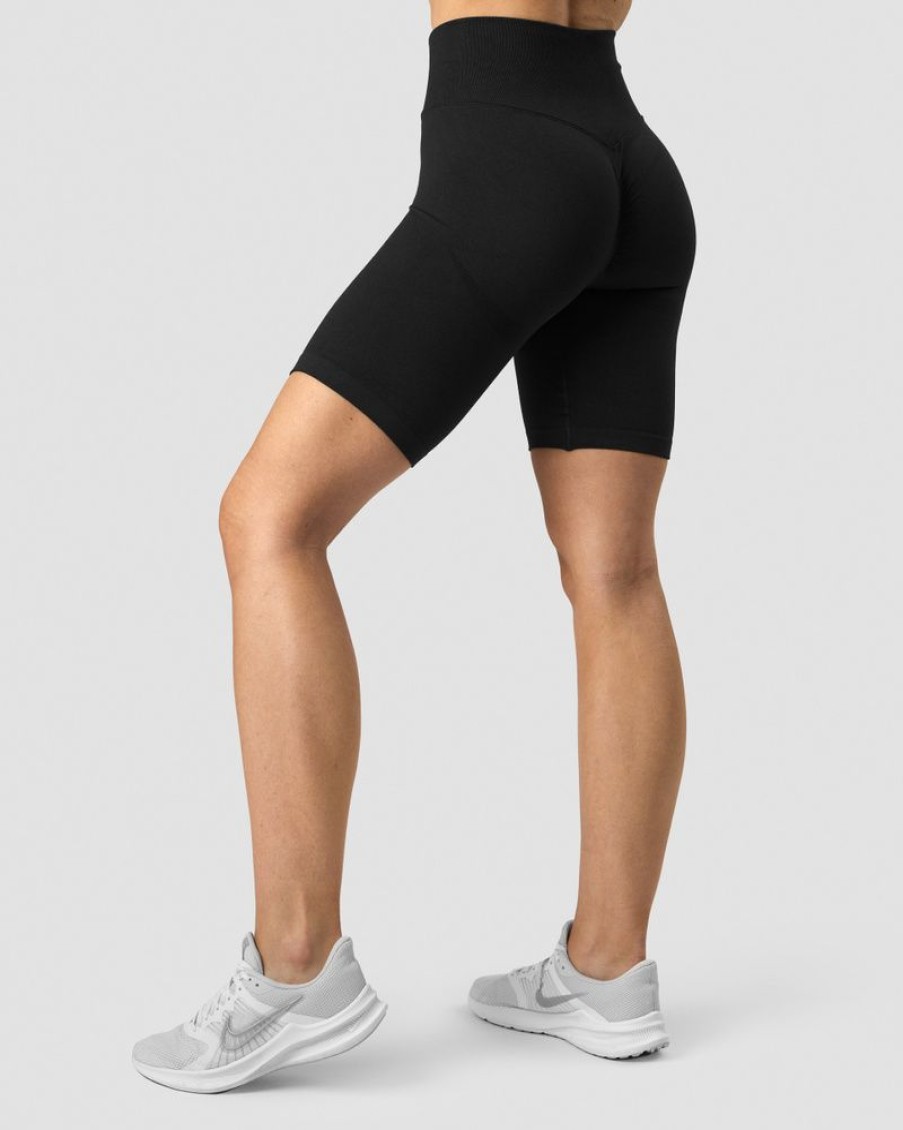 Dame ICIW Seamless | Scrunch Seamless Biker Shorts Black