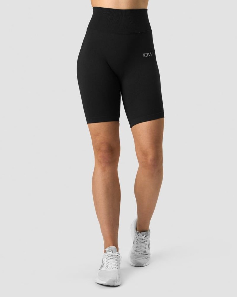 Dame ICIW Seamless | Scrunch Seamless Biker Shorts Black