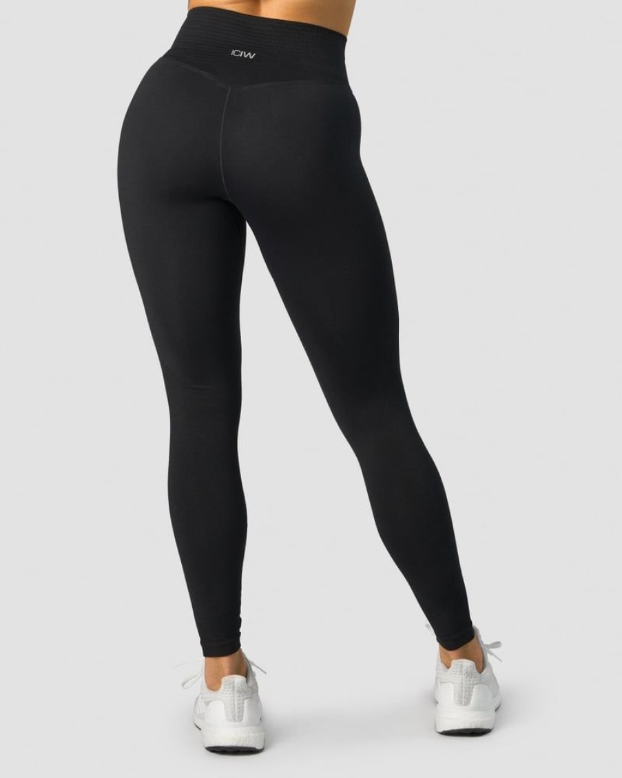 Dame ICIW Tights & Leggings | Define Seamless V-Shape Tights Black