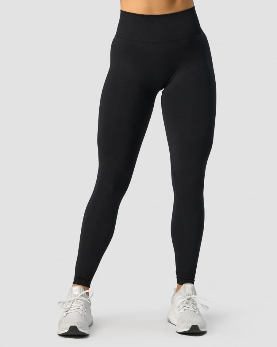 Dame ICIW Tights & Leggings | Define Seamless V-Shape Tights Black