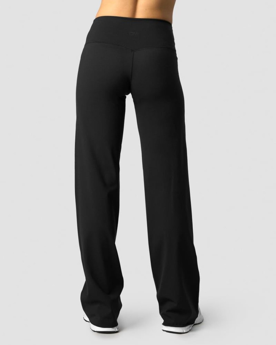 Dame ICIW Bukser | Nimble Straight Leg Pants Black