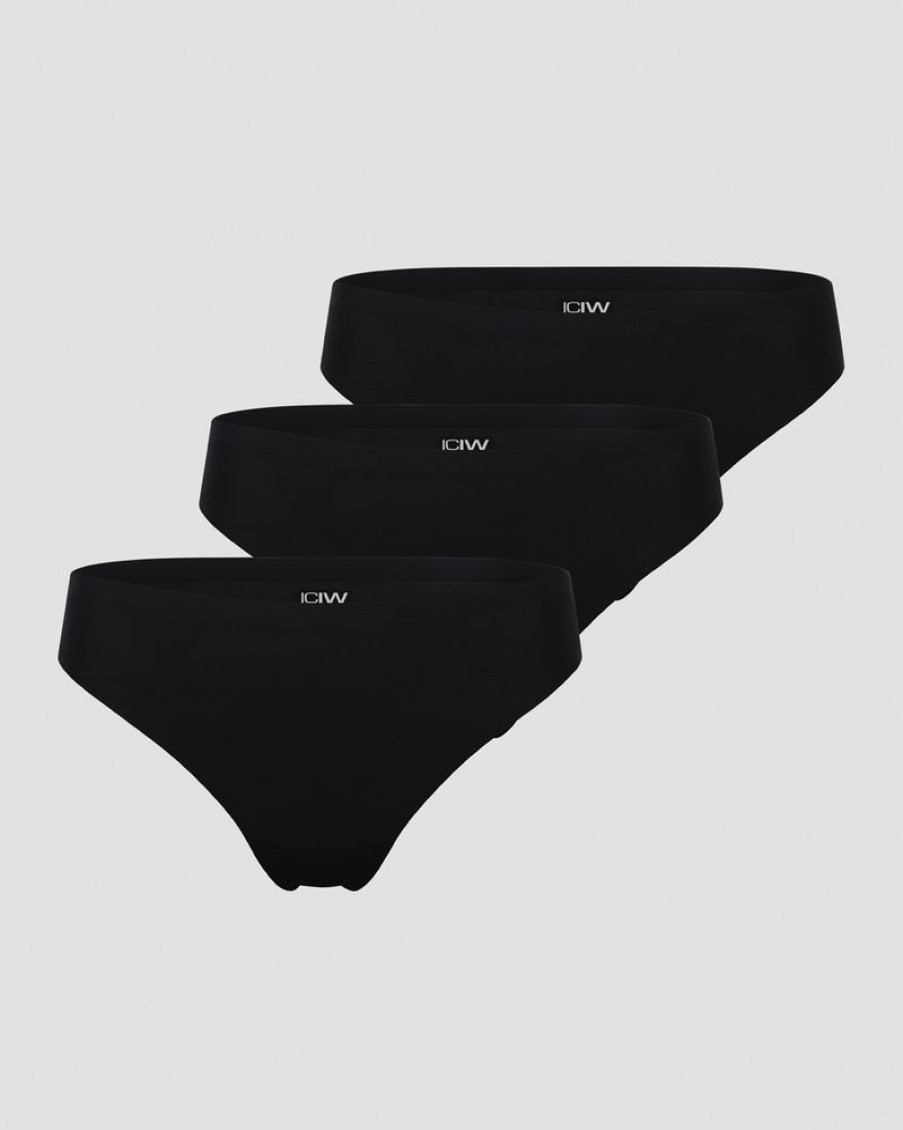 Dame ICIW Undertoy | Invisible Thong 3-Pack Black