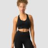 Dame ICIW Sport-Bh | Define Seamless Logo Scrunch Sports Bra Black