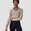 Dame ICIW Langermet | Define Cropped 1/4 Zip Taupe