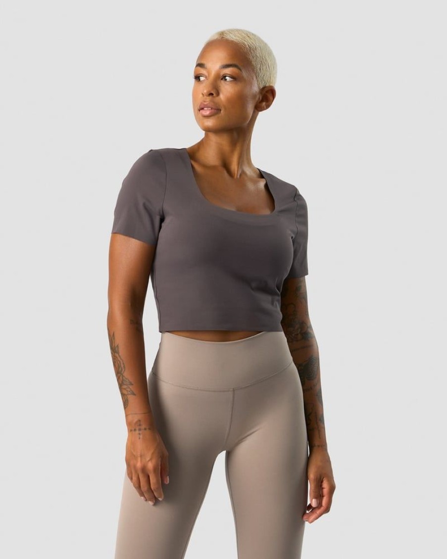 Dame ICIW T-Shirts | Nimble Soft Cropped T-Shirt Clay