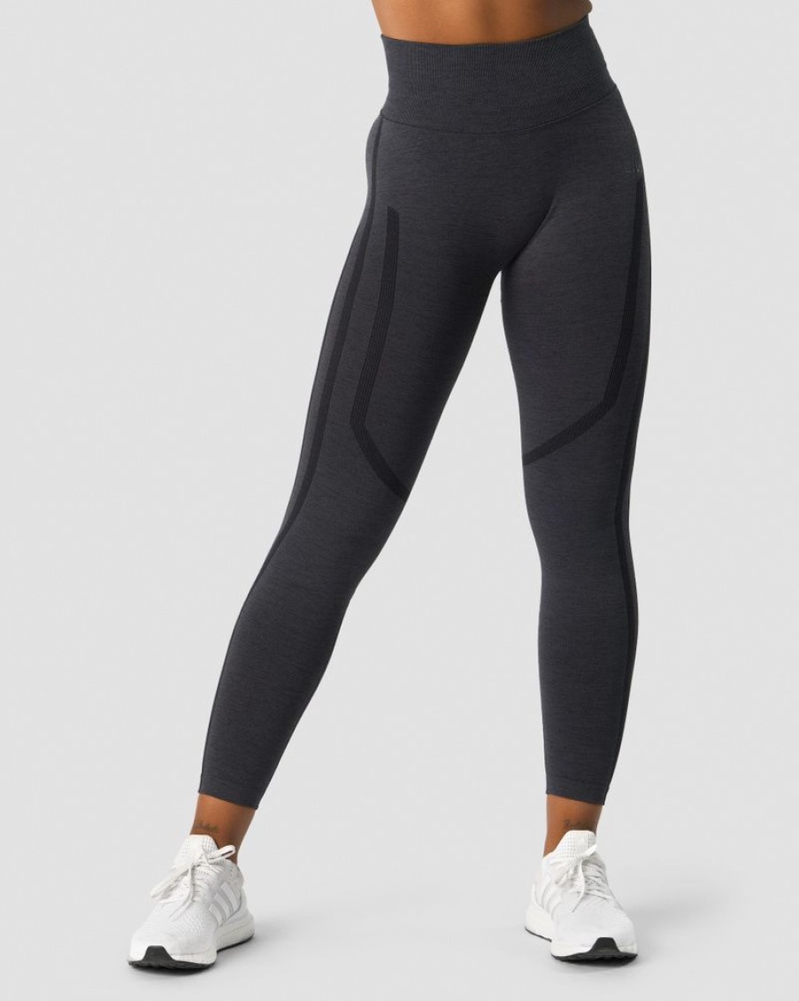 Dame ICIW Tights & Leggings | Rush Seamless Tights Graphite