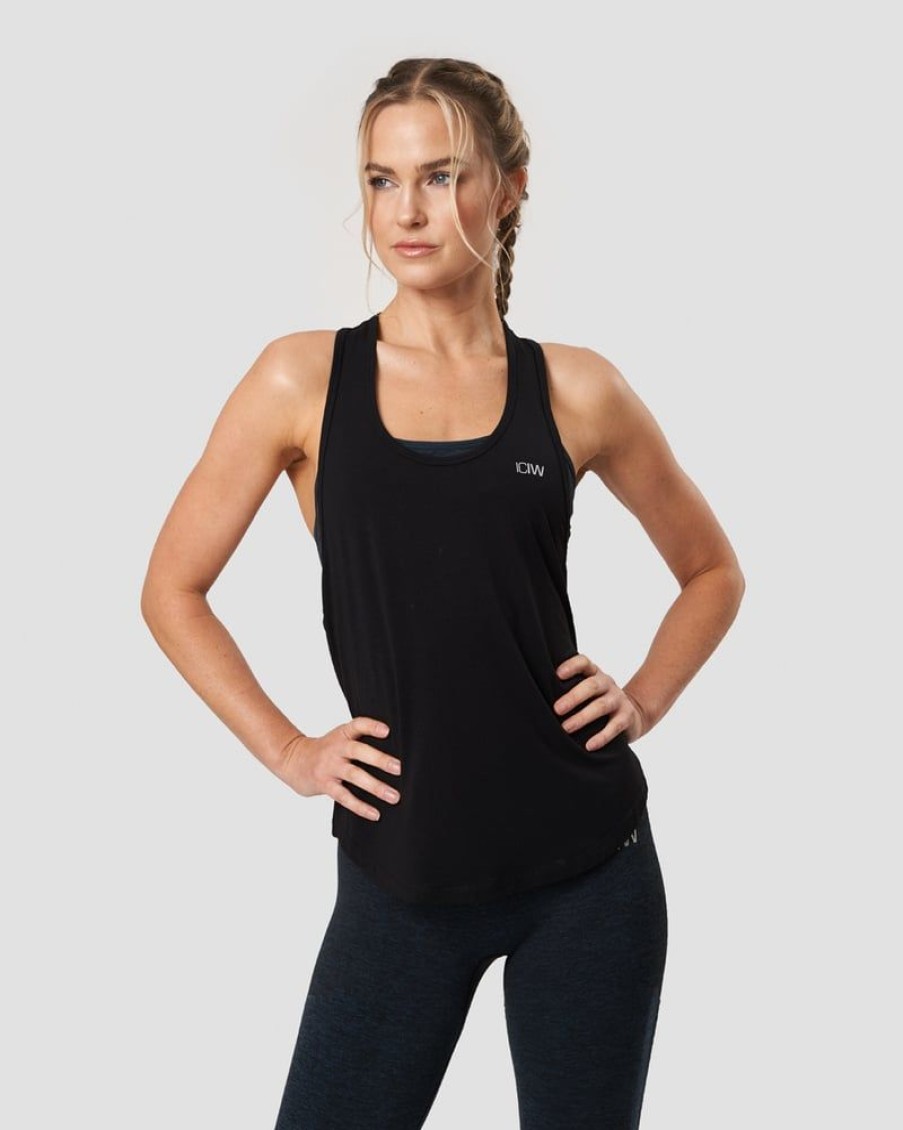 Dame ICIW Topper | Everyday Racerback Tank Top Black