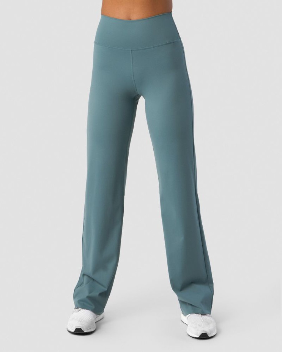 Dame ICIW Bukser | Nimble Straight Leg Pants Steel Blue