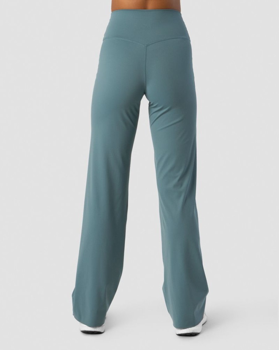 Dame ICIW Bukser | Nimble Straight Leg Pants Steel Blue