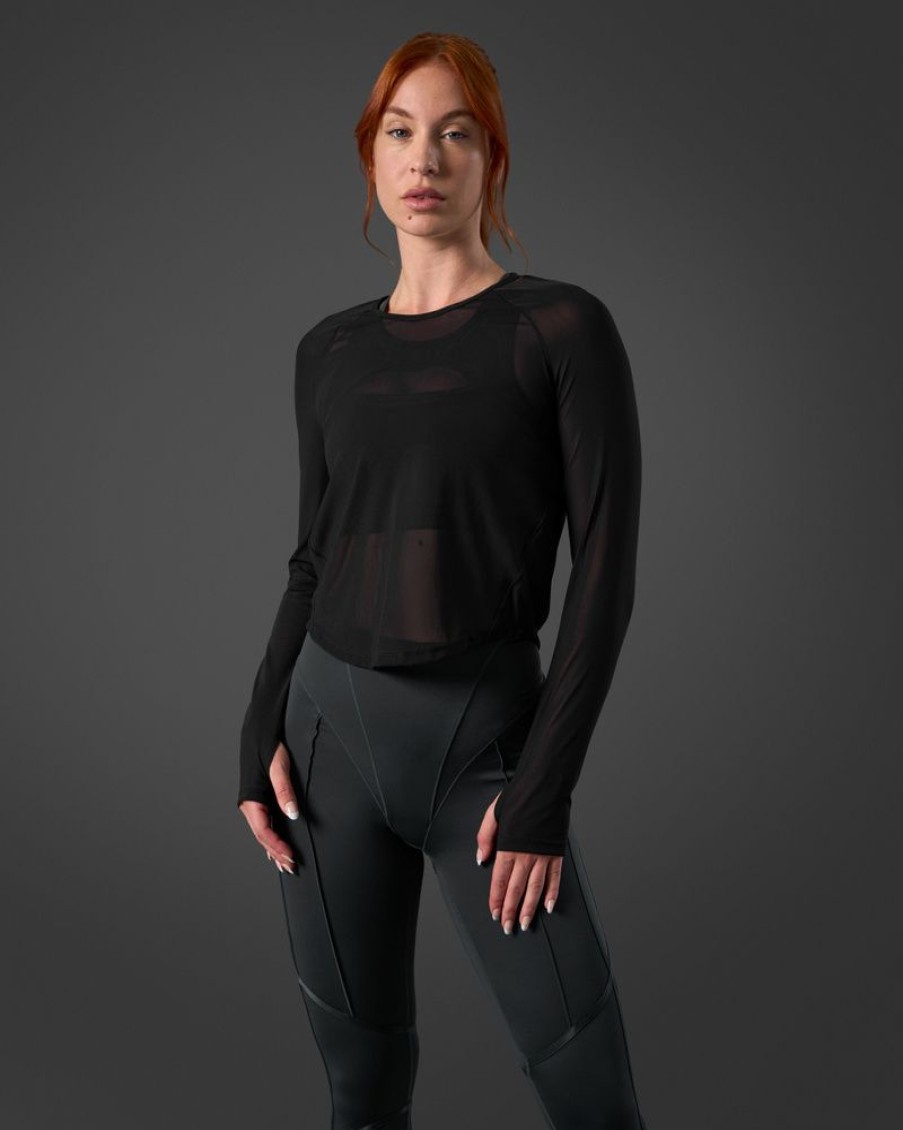 Dame ICIW Langermet | Reboot Mesh Long Sleeve Black