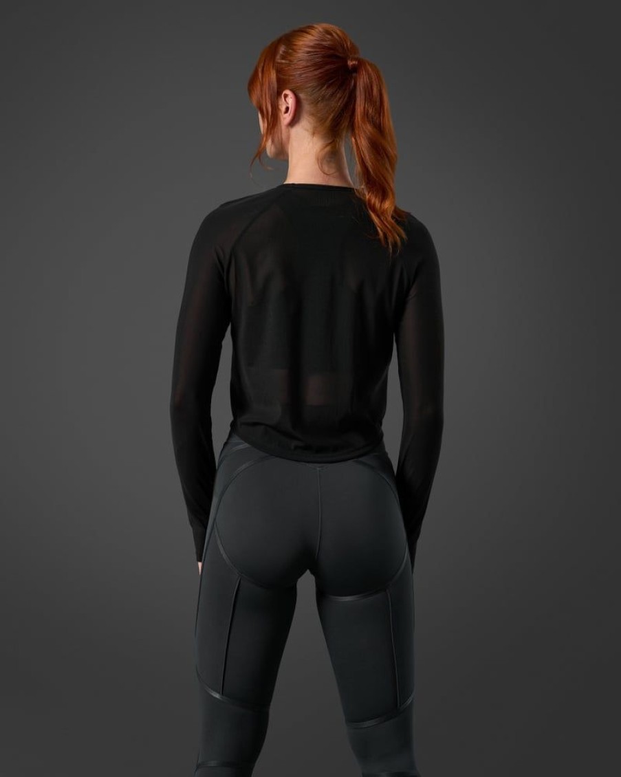 Dame ICIW Langermet | Reboot Mesh Long Sleeve Black