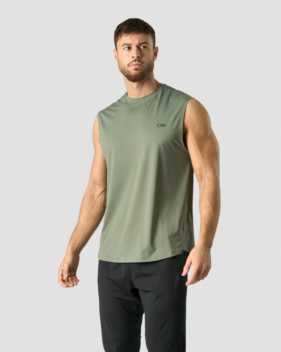 Herre ICIW T-Skjorter | Stride Sleeveless T-Shirt Men Sea Green