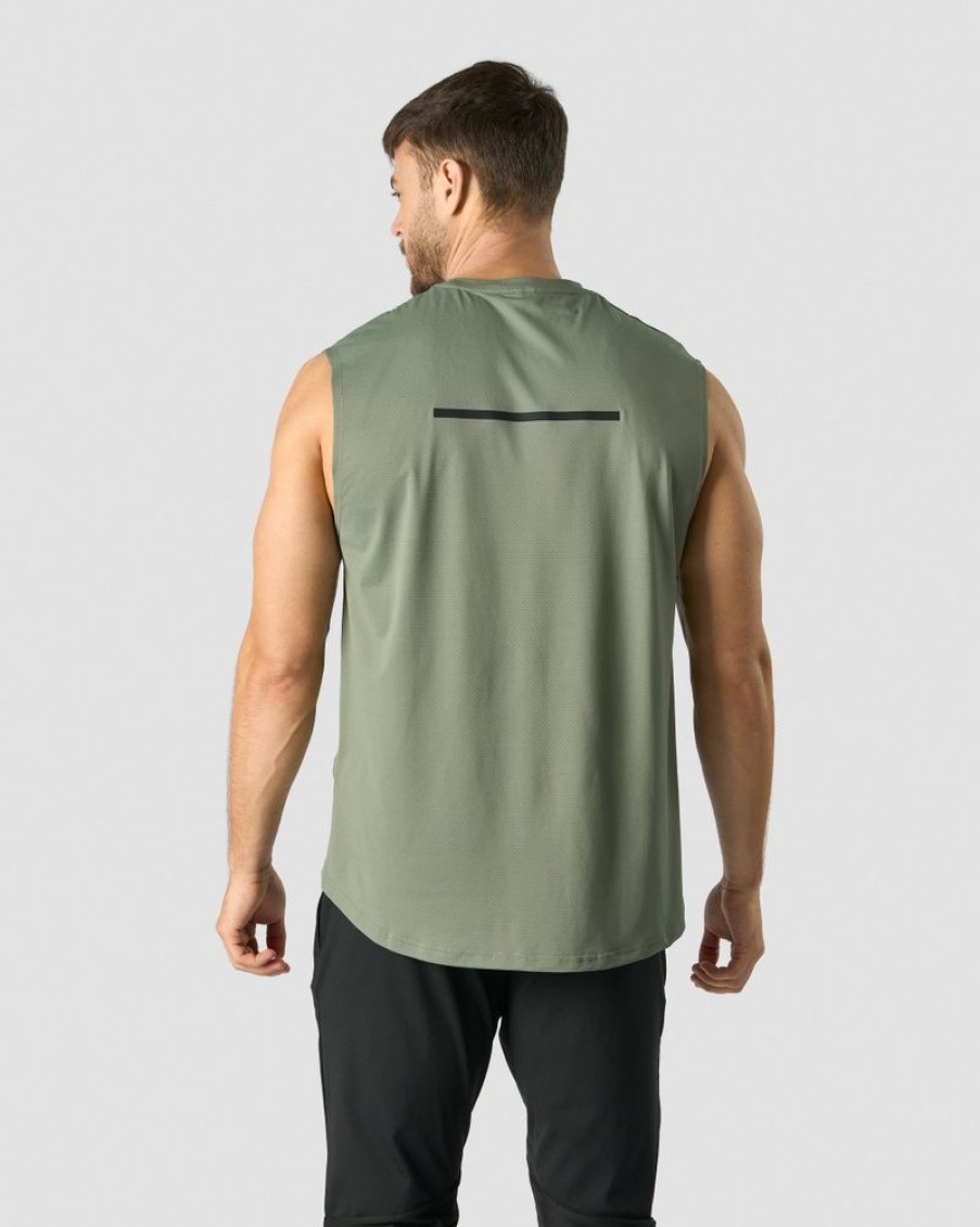 Herre ICIW T-Skjorter | Stride Sleeveless T-Shirt Men Sea Green