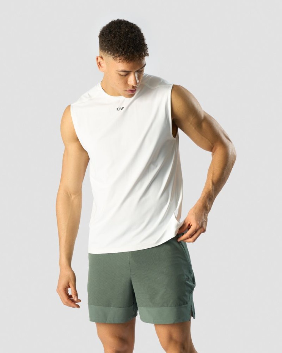 Herre ICIW T-Skjorter | Charge Sleeveless T-Shirt Men White