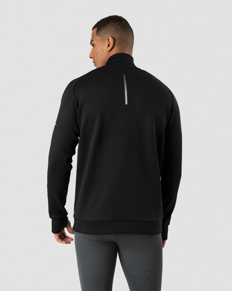 Herre ICIW Langermet | Mercury 1/4 Zip Crewneck Black