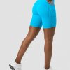 Dame ICIW Shorts | Scrunch V-Shape Pocket Biker Shorts Blue