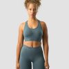 Dame ICIW Sport-Bh | Define Seamless Logo Scrunch Sports Bra Jungle Green