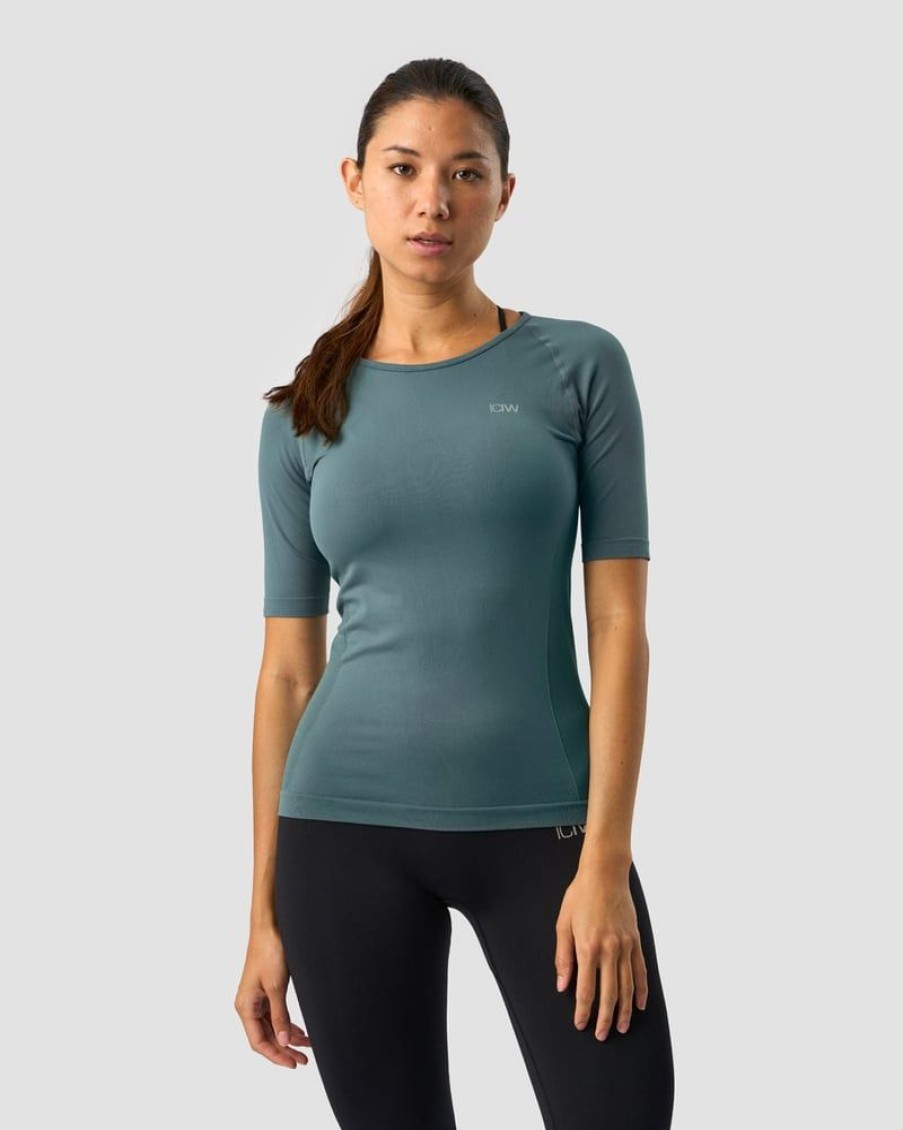 Dame ICIW Seamless | Everyday Seamless T-Shirt Mid Sleeve Jungle Green