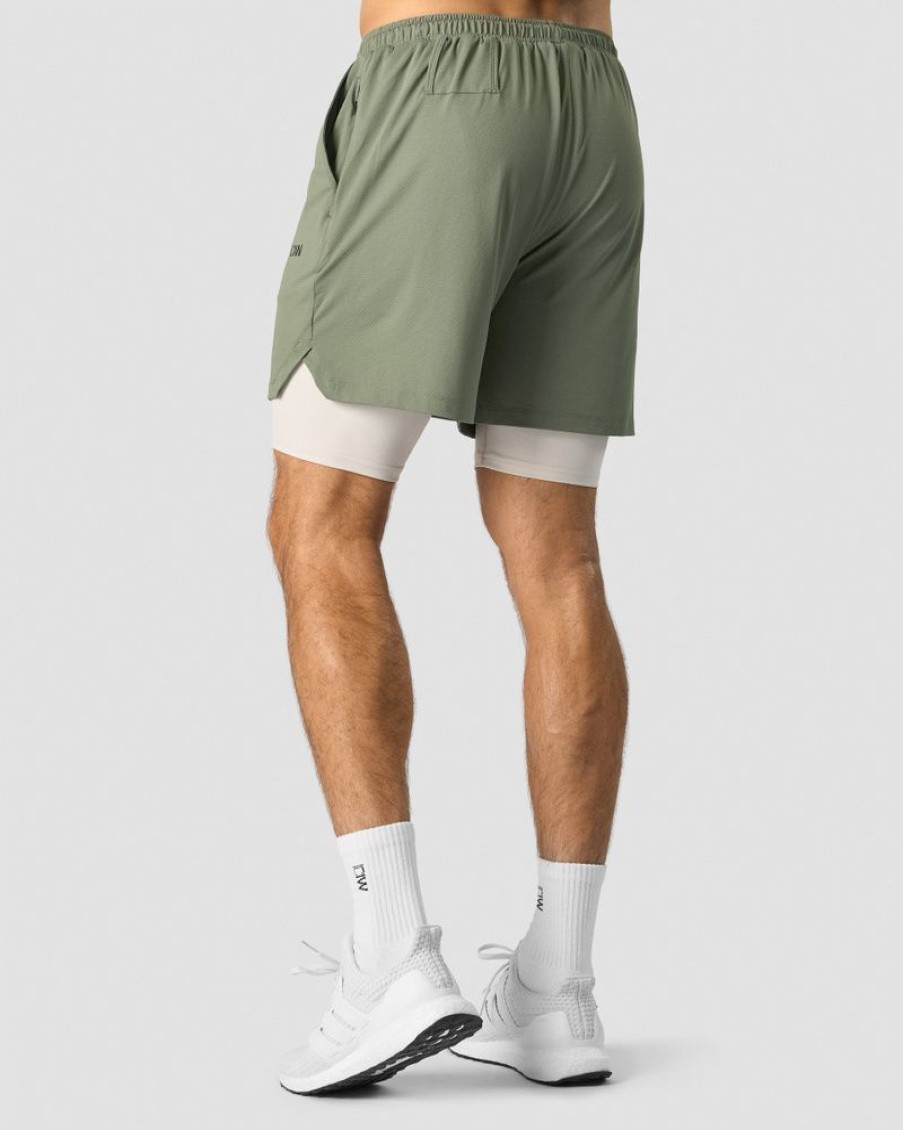 Herre ICIW Shorts | Stride 2-In-1 Shorts Men Sea Green