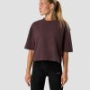 Dame ICIW T-Shirts | Everyday Cotton Cropped T-Shirt Burgundy