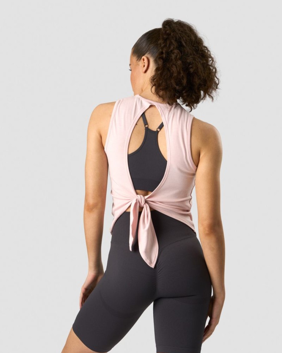 Dame ICIW Topper | Empowering Open Back Tank Sugar Pink