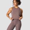 Dame ICIW Topper | Revive Mesh Cropped Tank Top Wmn Dusty Brown