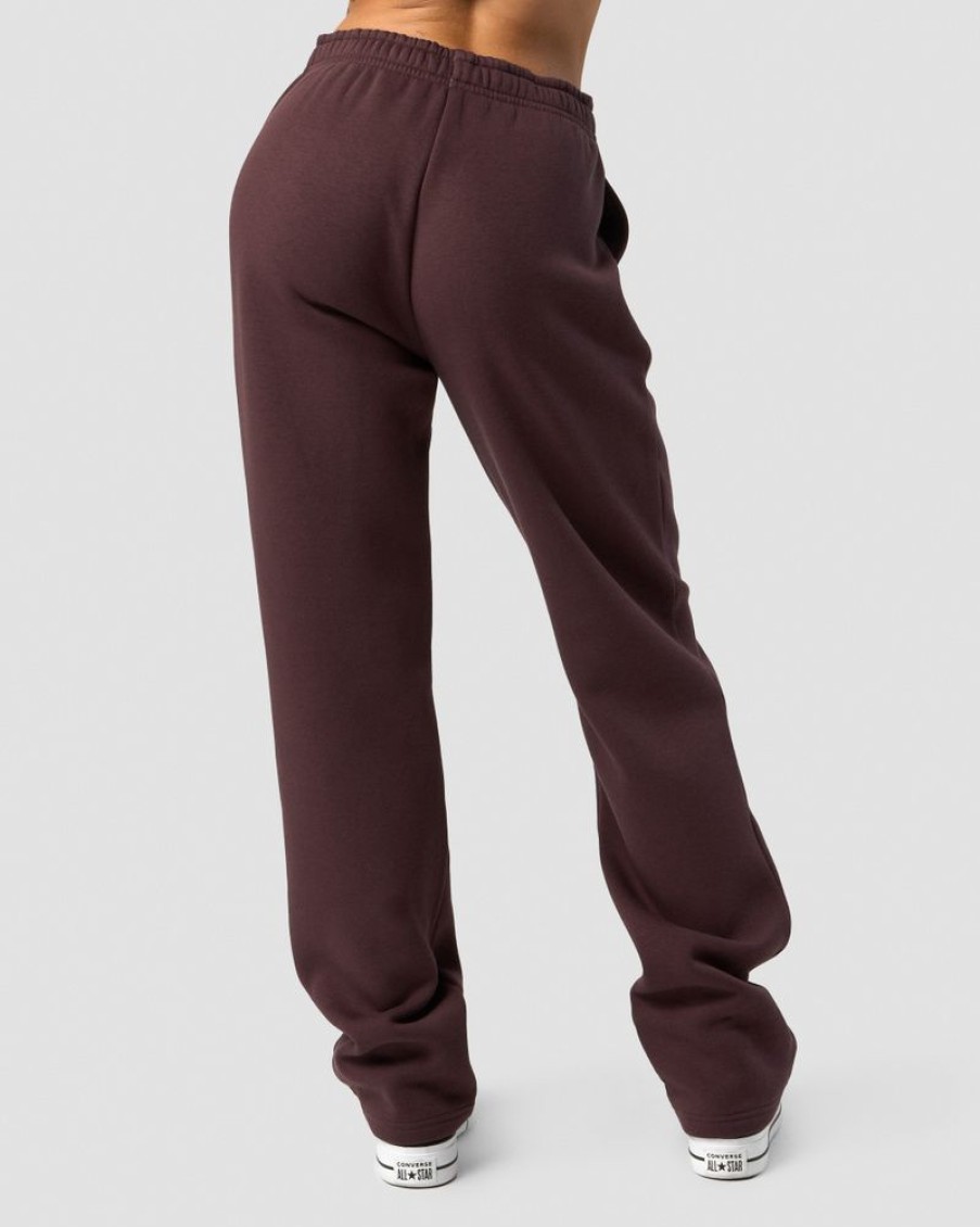 Dame ICIW Bukser | Everyday Straight Leg Sweatpants Burgundy