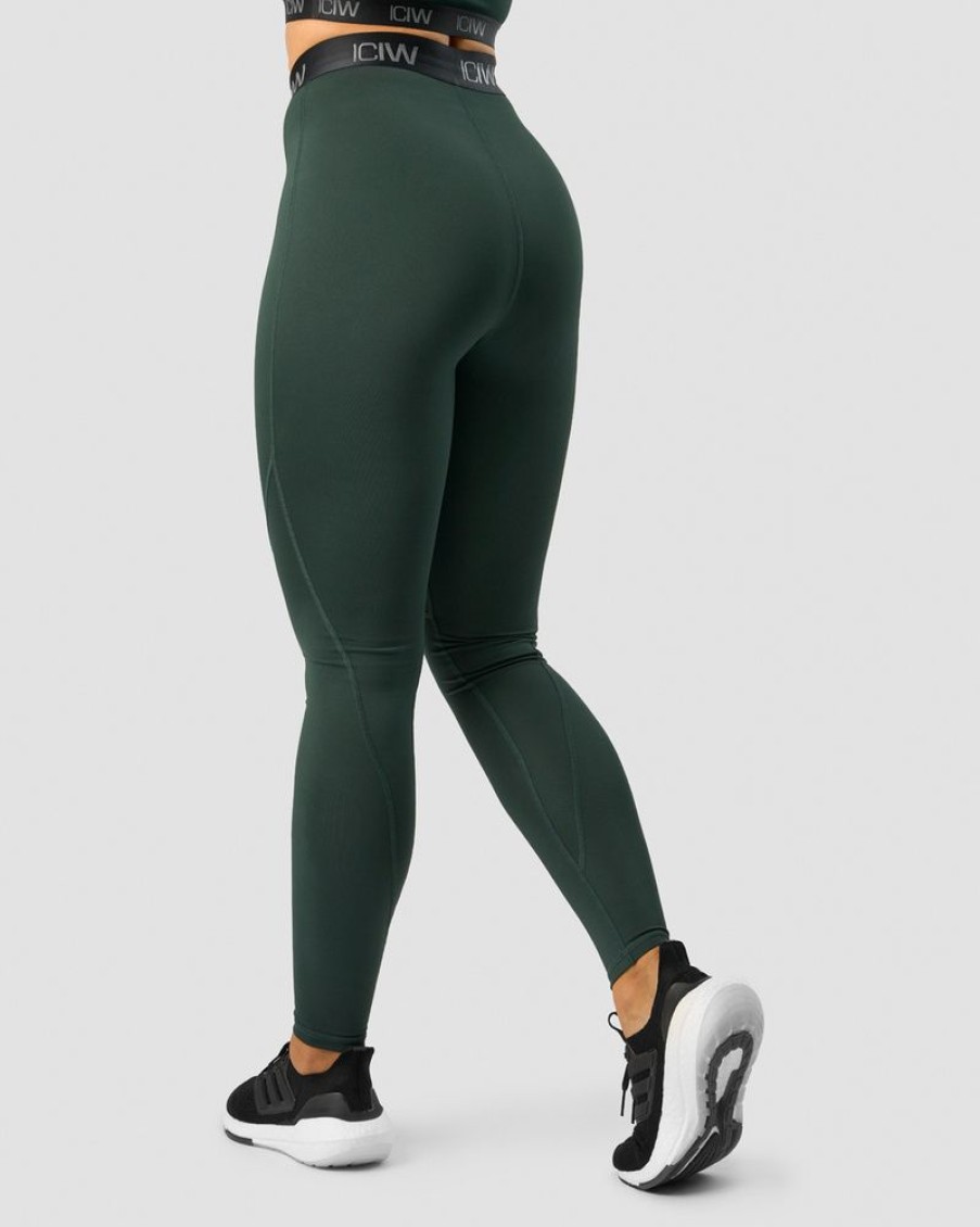 Dame ICIW Tights & Leggings | Ultimate Training V-Shape Tights Deep Green