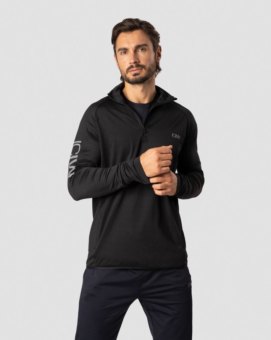 Herre ICIW Langermet | Ultimate Training 1/4 Zip Black