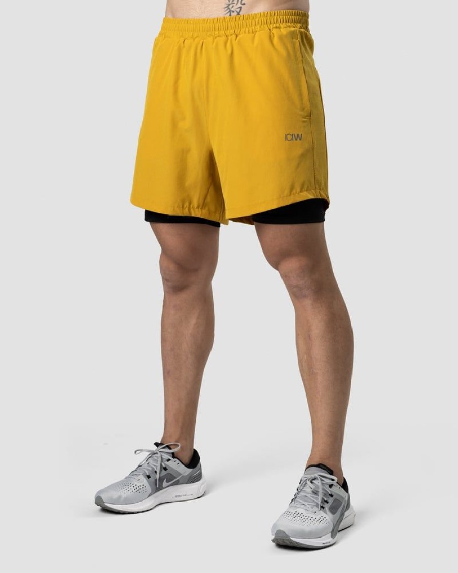 Herre ICIW Shorts | Mercury 2-In-1 Shorts Mustard