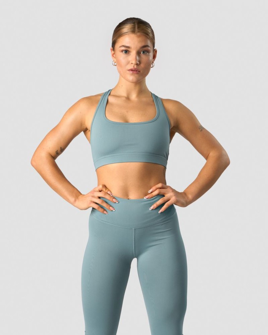 Dame ICIW Sport-Bh | Classic Sports Bra Steel Blue