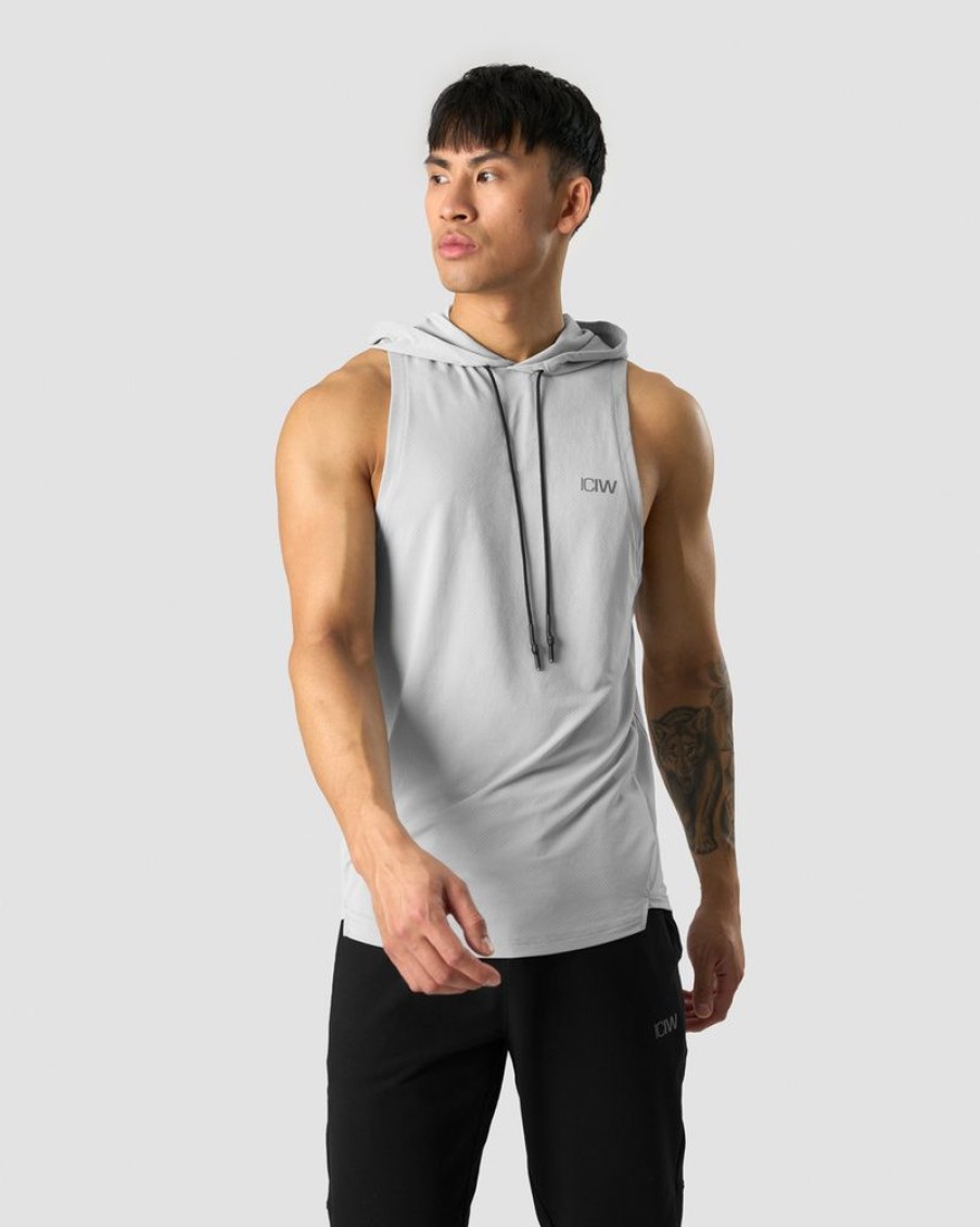 Herre ICIW T-Skjorter | Stride Sleeveless T-Shirt Hoodie Men Grey