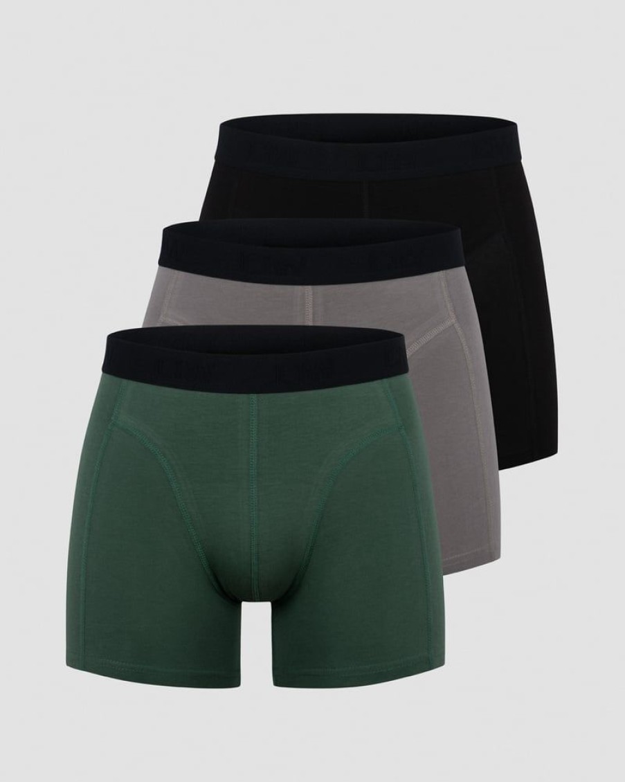 Herre ICIW Undertoy | Boxer 3-Pack Black/Grey/Moss