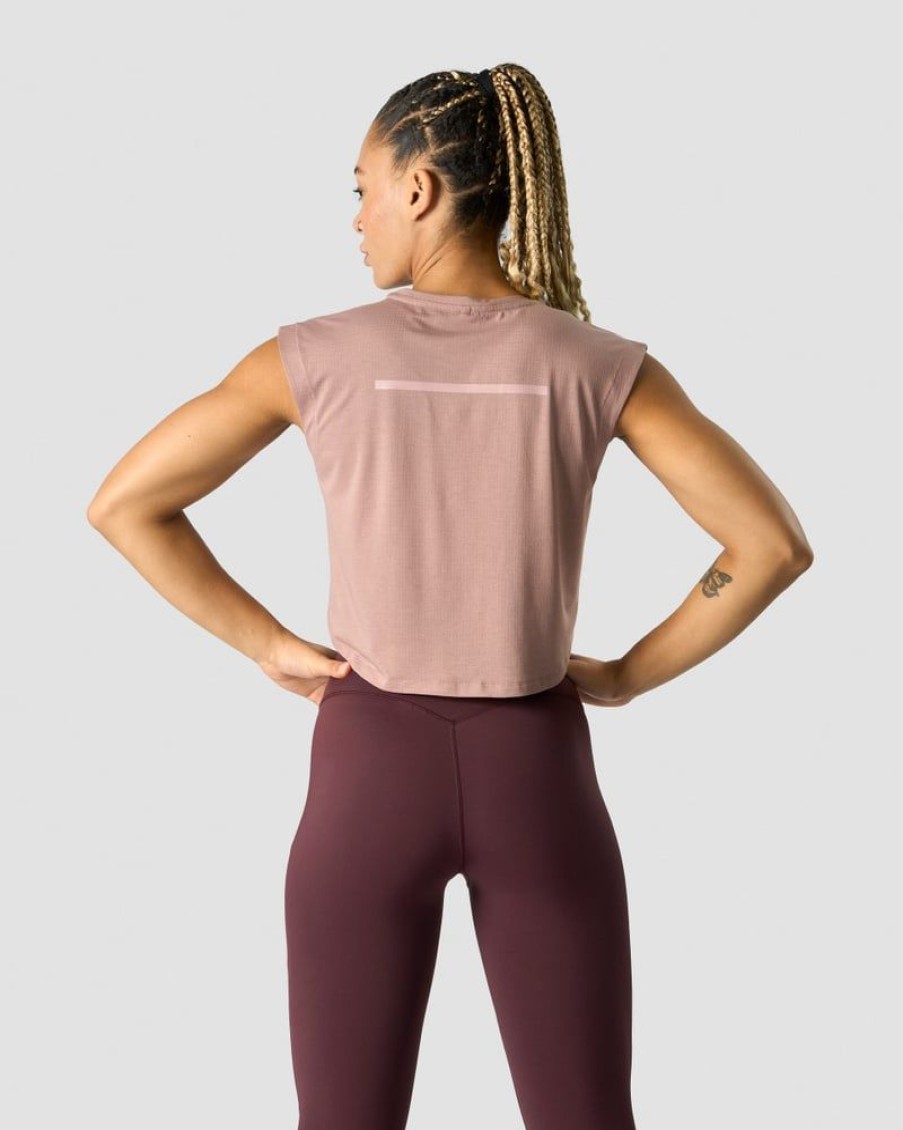 Dame ICIW Topper | Stride Cropped Tank Wmn Light Mauve