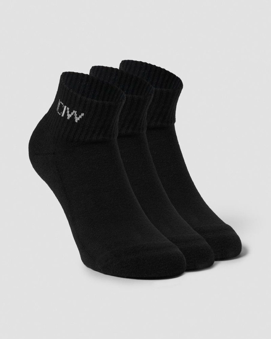 Dame ICIW Sokker | Training Half Socks 3-Pack Black