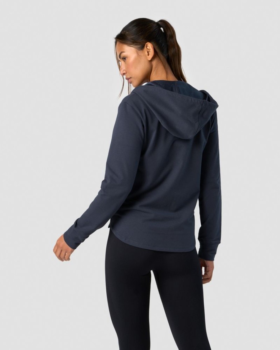 Dame ICIW Langermet | Stride Zipper Hoodie Wmn Navy