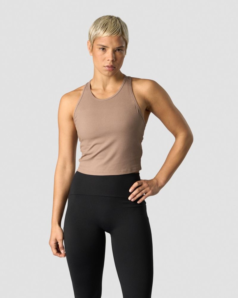 Dame ICIW Topper | Nimble Cropped Tank Top Autumn Brown