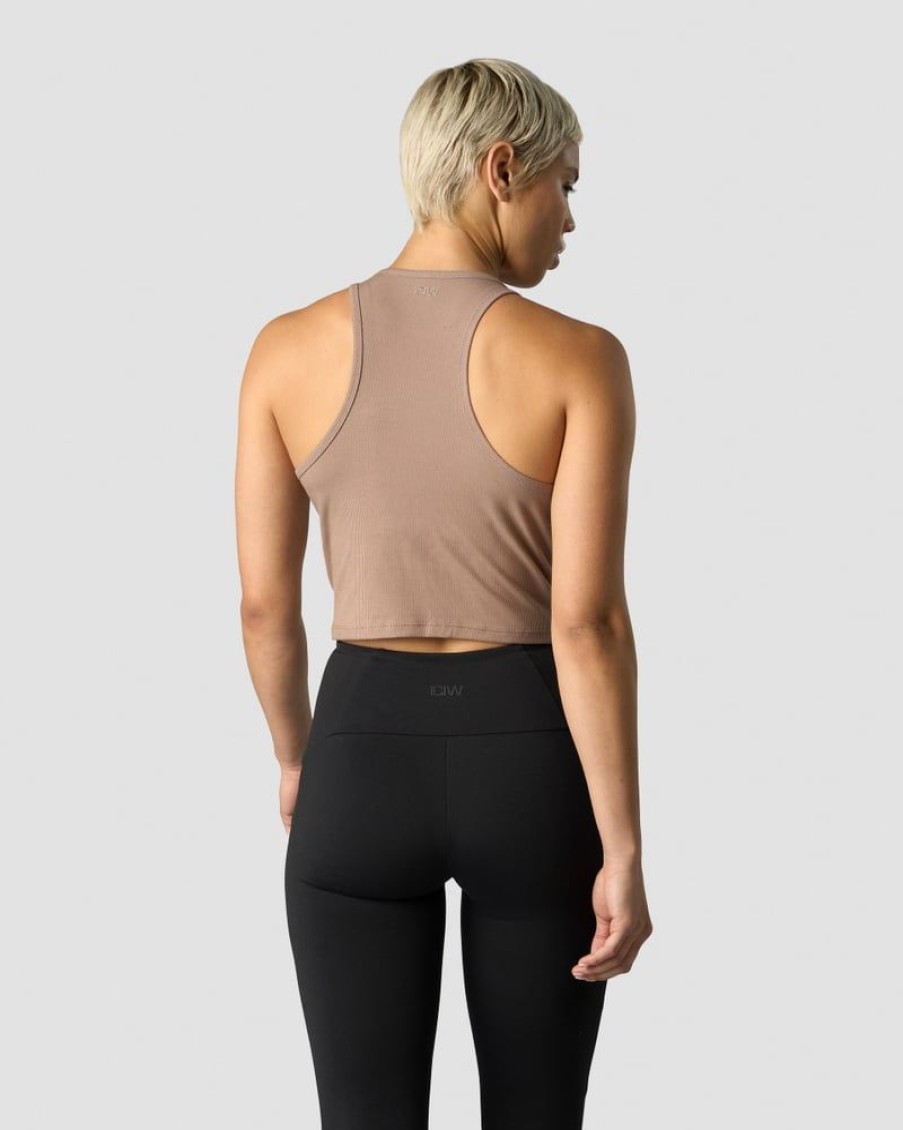 Dame ICIW Topper | Nimble Cropped Tank Top Autumn Brown