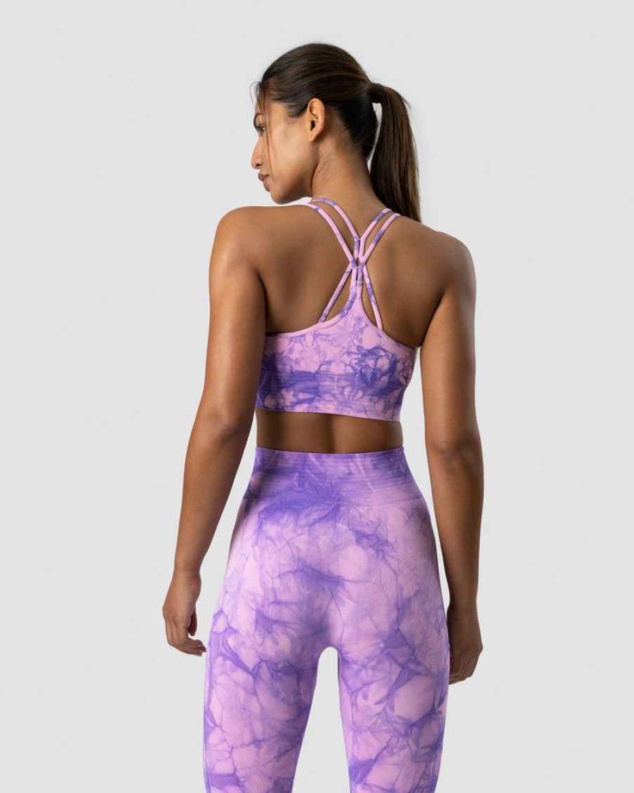 Dame ICIW Sport-Bh | Define Seamless Tie Dye Sports Bra Purple Breeze