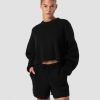 Dame ICIW Langermet | Soft Knit Oversized Cropped Crewneck Black