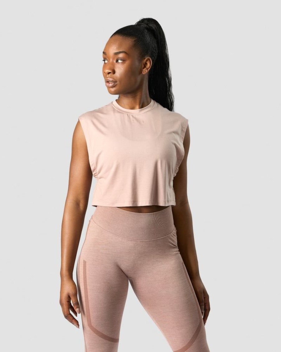 Dame ICIW Topper | Rush Cropped Tank Top Light Mauve