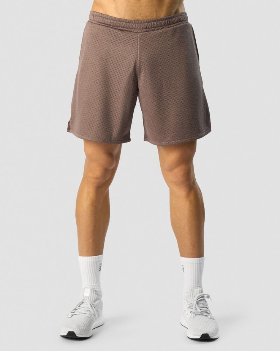 Herre ICIW Shorts | Revive Mesh Shorts Men Dusty Brown