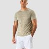 Herre ICIW T-Skjorter | Workout Mesh T-Shirt Men Light Green Melange