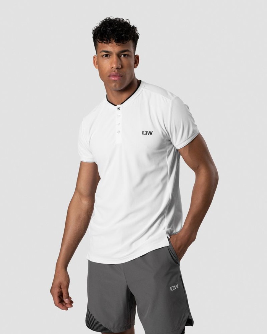 Herre ICIW T-Skjorter | Training Stripe Polo White Men