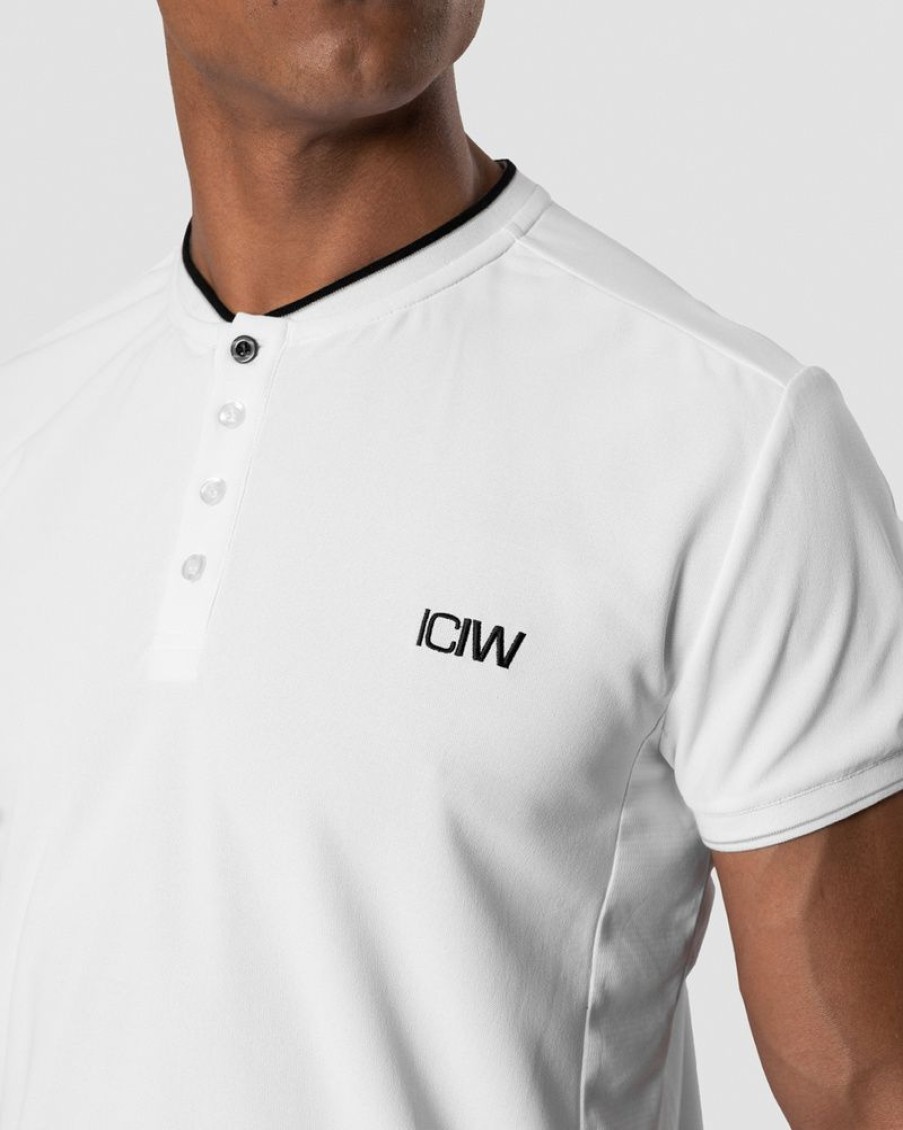 Herre ICIW T-Skjorter | Training Stripe Polo White Men